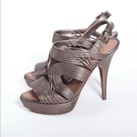 ✨ALAÏA✨ GORGEOUS Pewter Platform Heels 37 - Picture 7 of 8